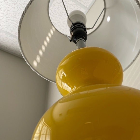 Yellow and White Decor Table Lamp - Picture 2 of 4